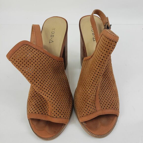 kelsi Dagger Shoes Women's 10  Light Brown Block Heel Open Toe & Heel - Picture 2 of 7